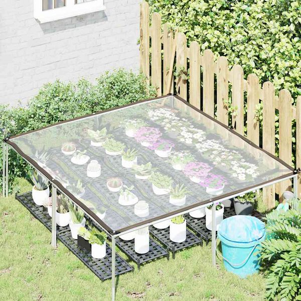 vidaXL Przezroczysta plandeka z oczkami 2x2 m Polietylen