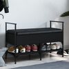 vidaXL Ławka na buty, czarna, 85,5x42x57,5 cm, materiał drewnopochodny