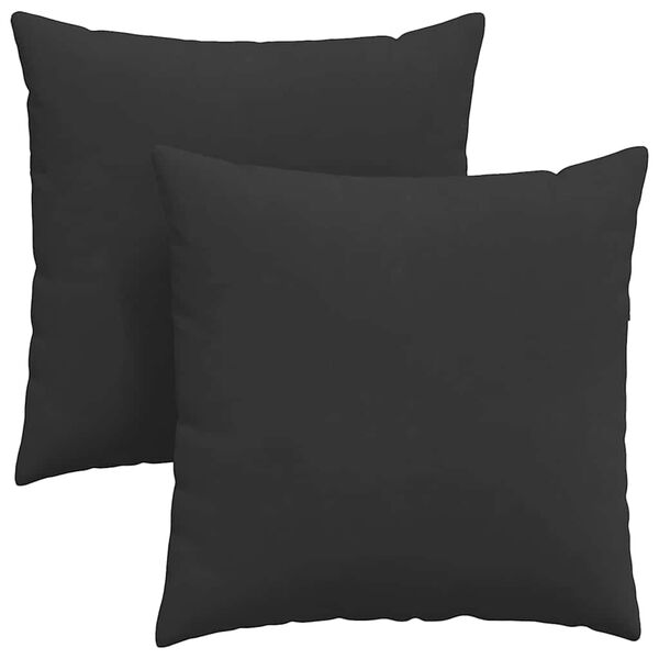 vidaXL Poduszki na sofę 2 pcs Czarny 80 x 80 cm tkanina