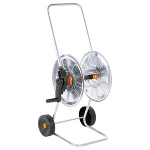 vidaXL W&oacute;zek z bębnem na wąż 50 m 1/2" lub 35 m 3/4", stalowy