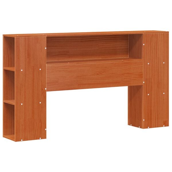 vidaXL Ł&oacute;żko z pojemnikiem i zagł&oacute;wkiem Woskowy Brąz 140 x 190 cm