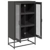 vidaXL Szafka, czarna, 68x39x123 cm, stal
