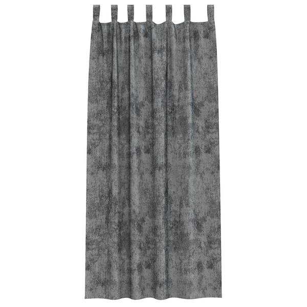 vidaXL Zasłony z weluru z zasłonami 2 pcs Szary 225 x 140 cm Aksamit