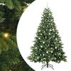 vidaXL Sztuczna choinka z 300 diodami LED Zielony 210 cm PE i PVC