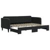 vidaXL Sofa rozsuwana, czarna, 80x200 cm, aksamit