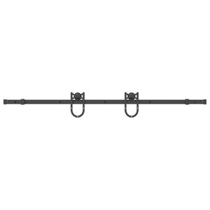 vidaXL System do montażu drzwi przesuwnych, 183 cm, stal, czarny