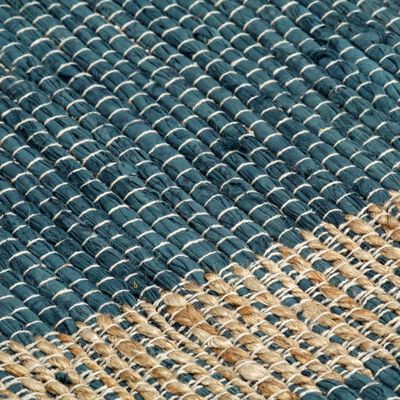 vidaXL Ręcznie wykonany dywan, juta, niebieski, 120x180 cm