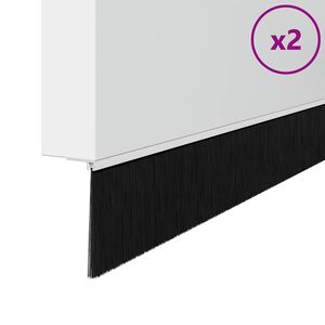 vidaXL Uszczelki z szczotką do drzwi na zatrzask 2 pcs Biały 100 cm
