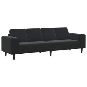 vidaXL Sofa do salonu Czarny 250 x 77 x 76 cm