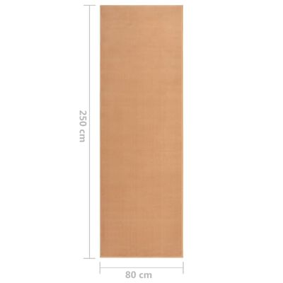 vidaXL Chodnik dywanowy, BFC, beżowy, 80x250 cm