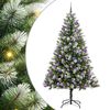 vidaXL Sztuczna Choinka z Zawiasami i Pokryciem Śniegiem 300 LED