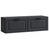 vidaXL Szafka RTV montowana na ścianie Czarny 98 x 31 x 30 cm