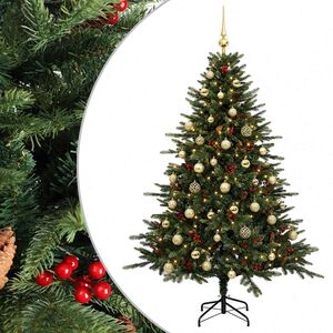 vidaXL Sztuczna choinka z bombką 120 cm 150 LED Ciepła biel