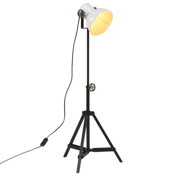 vidaXL Lampa stołowa, 25 W, biała, 35x35x65/95 cm, E27