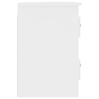 vidaXL Wisząca szafka nocna, biała o wysokim połysku, 41,5x36x53 cm