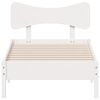 vidaXL Rama ł&oacute;żka bez materaca, biała, 75x190 cm, lite drewno sosnowe