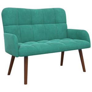 vidaXL Sofa dwuosobowa Turkusowy 115 x 61 x 87 cm Welur