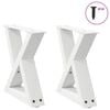 vidaXL Nogi do stolika kawowego 2 szt. Białe 30x(30-31,3) cm Stal