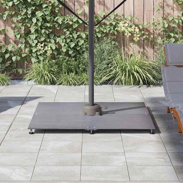 vidaXL Podstawa do parasola Wygląd ciemnego szarego drewna