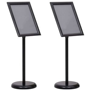 vidaXL Stojaki na plakaty 2 szt. Czarny 45 x 32,7 x 108 cm Aluminium