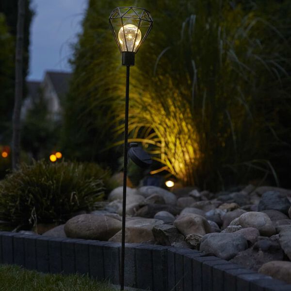 Luxform Ogrodowe lampy solarne LED Diamond na słupku, 2 sztuki