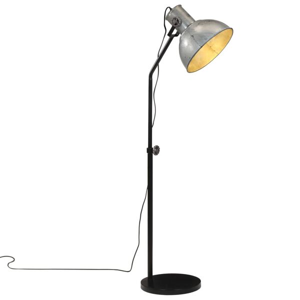 vidaXL Lampa stojąca, 25 W, srebro vintage, 30x30x90-150 cm, E27