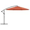 vidaXL Parasol wiszący z aluminiowym słupkiem, 350 cm, terakotowy