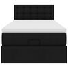 vidaXL Ł&oacute;żko otomana z materacem, czarna, 100x200 cm, ekosk&oacute;ra
