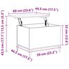 vidaXL Stolik kawowy, biały 60x44,5x45 cm, materiał drewnopochodny
