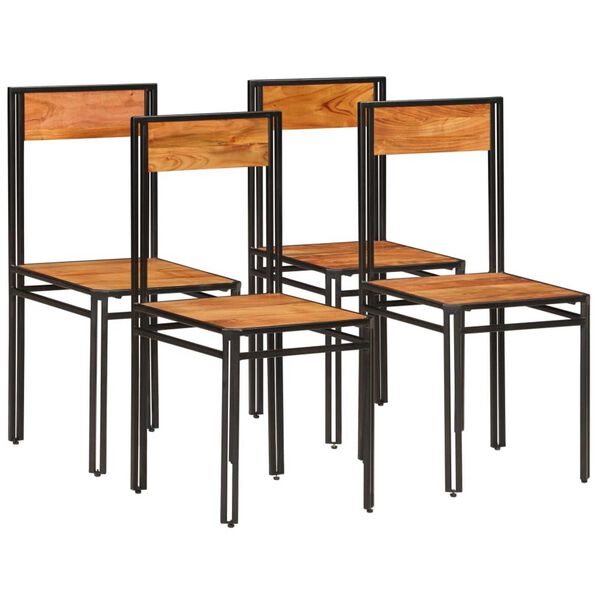 vidaXL Krzesła jadalniane, 4 szt., lite drewno akacjowe