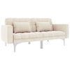vidaXL Sofa rozkładana, kremowa, tapicerowana tkaniną