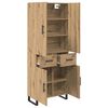 vidaXL Highboard z szufladą 2 pcs Dąb rzemieślniczy 69,5 x 34 x 180 cm