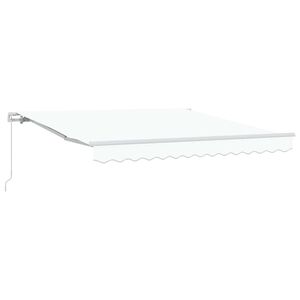 vidaXL Markiza zwijana Biały 350 x 250 cm Poliester i aluminium