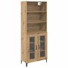 vidaXL Highboard Dąb rzemieślniczy 69,5 x 34 x 180 cm