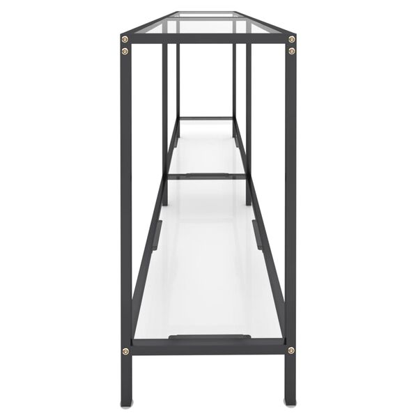 vidaXL Stolik konsolowy, przezroczysty, 180x35x75,5cm, szkło hartowane