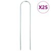 vidaXL Kołki gruntowe w kształcie litery U, 25 szt., 20x3,5 cm, stal