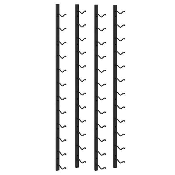 vidaXL Ścienne stojaki na 12 butelek wina, 2 szt., czarne, żelazne