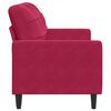 vidaXL Sofa 2-osobowa, winna czerwień, 140 cm, tapicerowana aksamitem