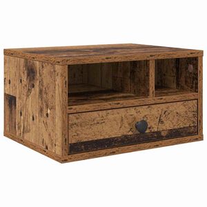 vidaXL Stojak na drukarkę Stare drewno 40 x 32 x 24 cm
