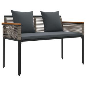vidaXL Ławka ogrodowa 2 -Seater 117 x 54 x 74.5 cm polirattan