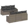 vidaXL Zestaw Sof z poduszką z poduszką 7 pcs Szary polirattan