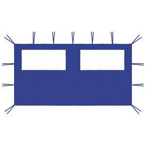 vidaXL Ścianka z oknami do altany, 4x2 m, niebieska