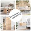 vidaXL Wkręty Drewniane 2 pcs Srebrny M6 x 70 mm Stal