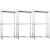 vidaXL 2-poziomowe regały na opony 3 szt., srebrne 110x40x180 cm, stal