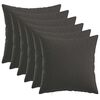 vidaXL Poszewka na poduszkę 6 pcs HEERLEN ciemnoszary 40 x 40 cm