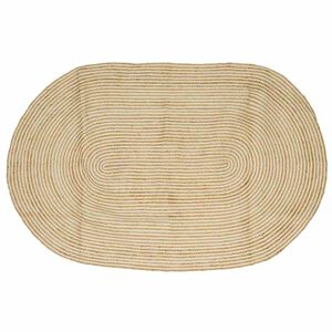 vidaXL Dywan strefowy Naturalne i białe 152 x 245 cm Juta