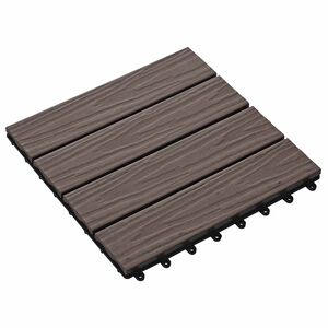 vidaXL Płytka Tarasowa Projekt 3D 11 pcs Ciemny brąz 30 x 30 cm