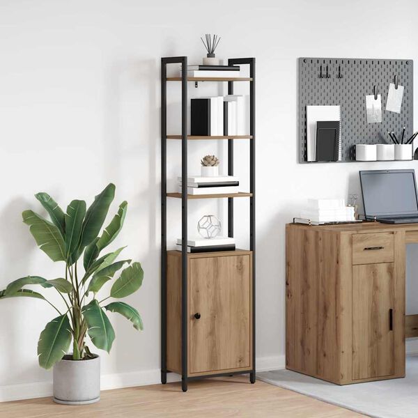 vidaXL Szafka na książki Dąb rzemieślniczy 40 x 24 x 161 cm