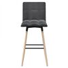 vidaXL Stołki barowe, 2 szt., ciemnoszare, tapicerowane tkaniną