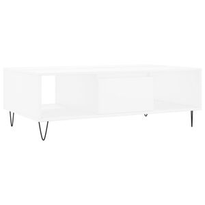 vidaXL Stolik kawowy, biały, 104x60x35 cm, materiał drewnopochodny
